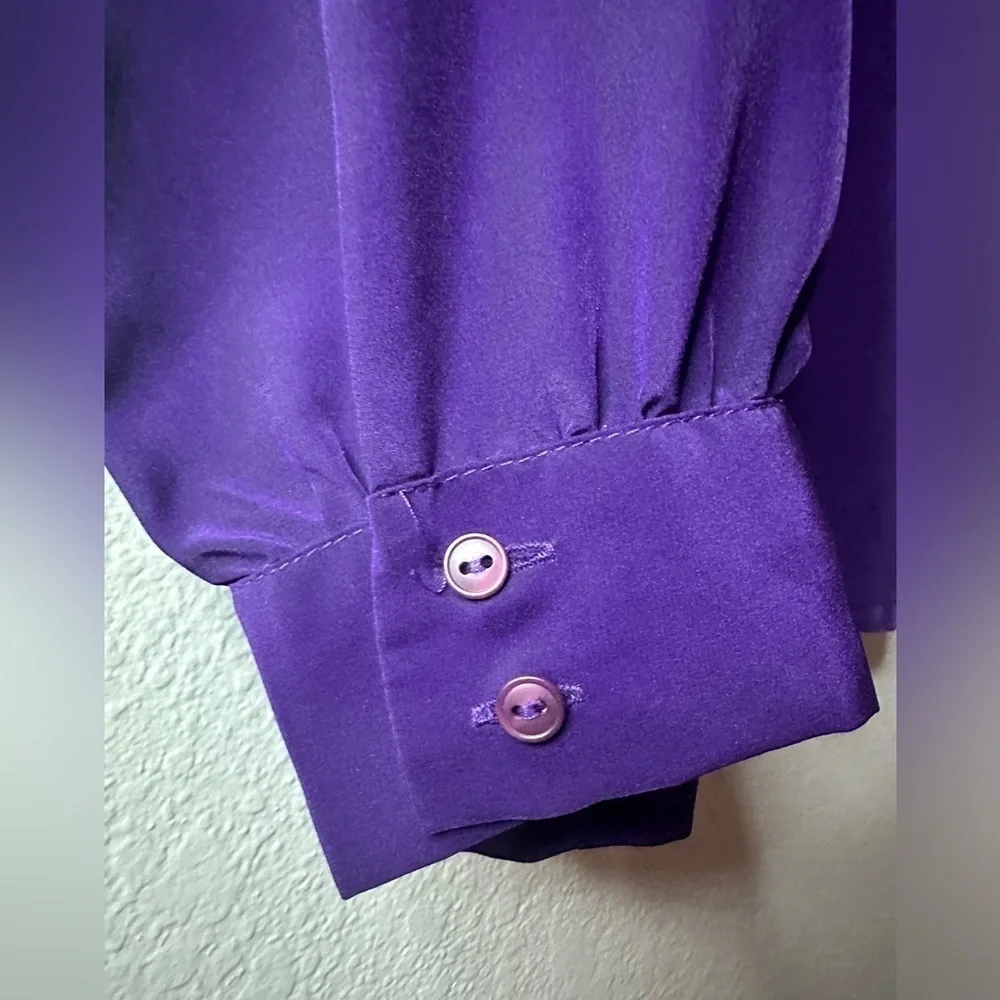 Vintage Sophisticates By Pendleton Purple Blouse Women’s Size 16 - Picture 3 of 10